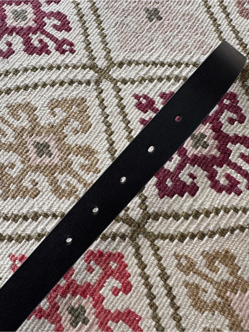 Women CD Pearl-Embellished-Silver Black Leather Belt with box Dior - Picture 11 of 11
